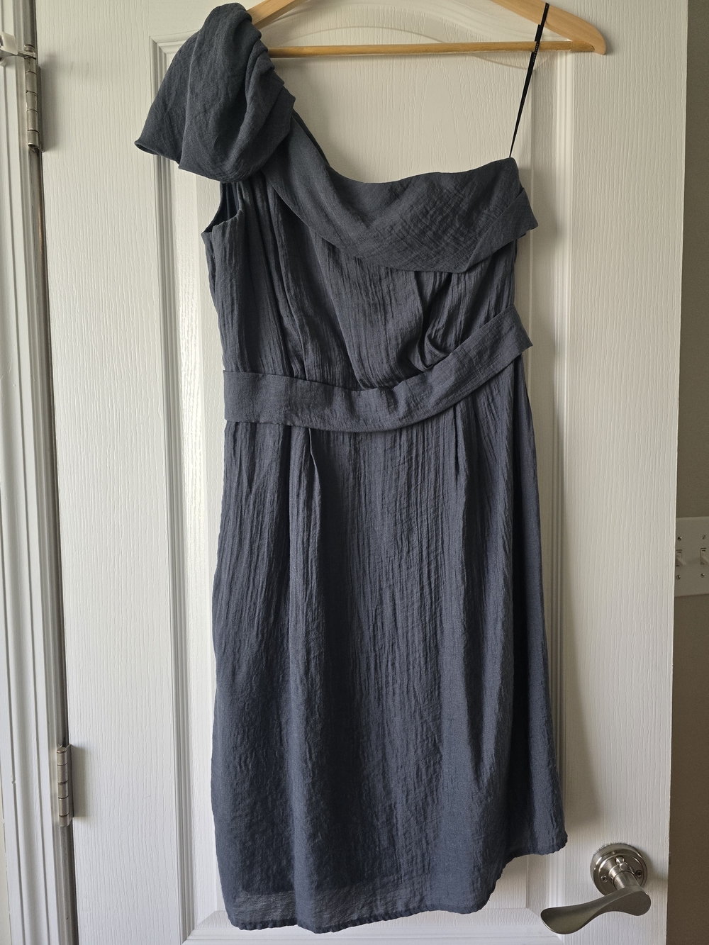 Black HALO One-Shoulder GRAY Women’s Dress